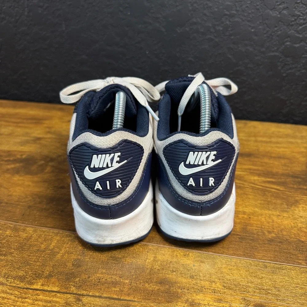 Nike Air Max 90 DM0029-400 Navy Canvas Running Shoes Mens 7.5
